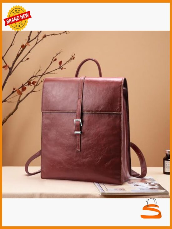 Genuine Leather Business Backpack 14\